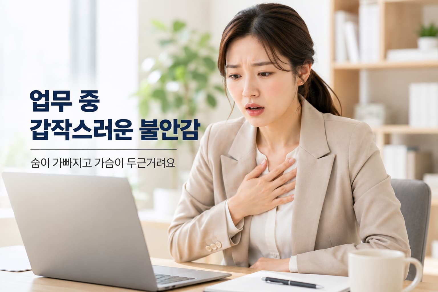서초 공황장애 초기 증상으로 업무 중 갑작스러운 불안을 느끼는 직장인