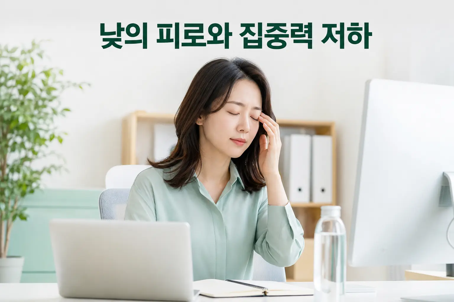 수면 부족으로 낮에 피로와 집중력 저하를 울산불면증을 느끼는 한국인 직장인